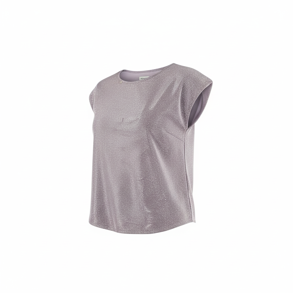 Blusa sin mangas con brillo elegante y corte favorecedor