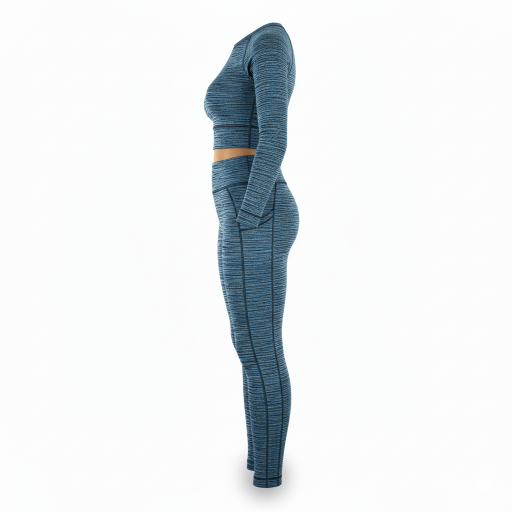 Conjunto deportivo con grecas que realza y estiliza en movimiento