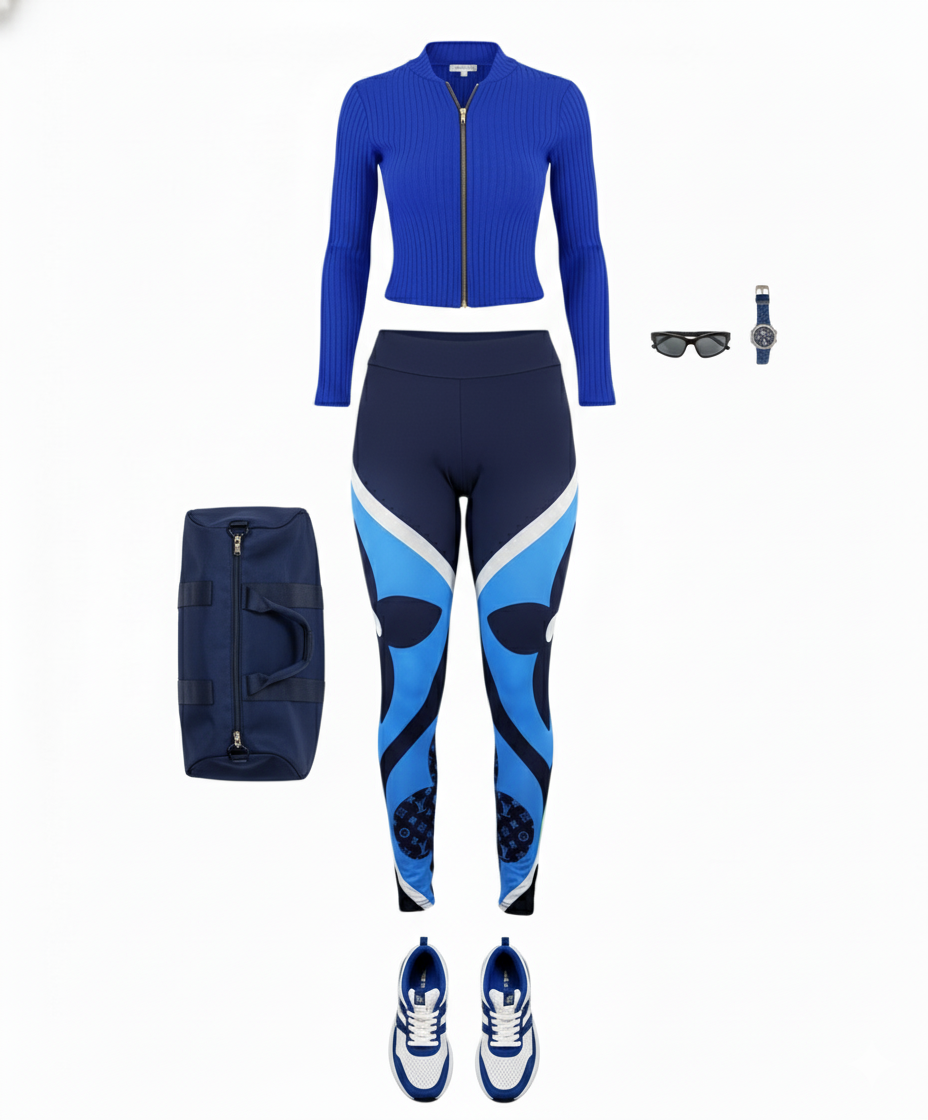 Conjunto deportivo con estampado floral que define y estiliza tu figura