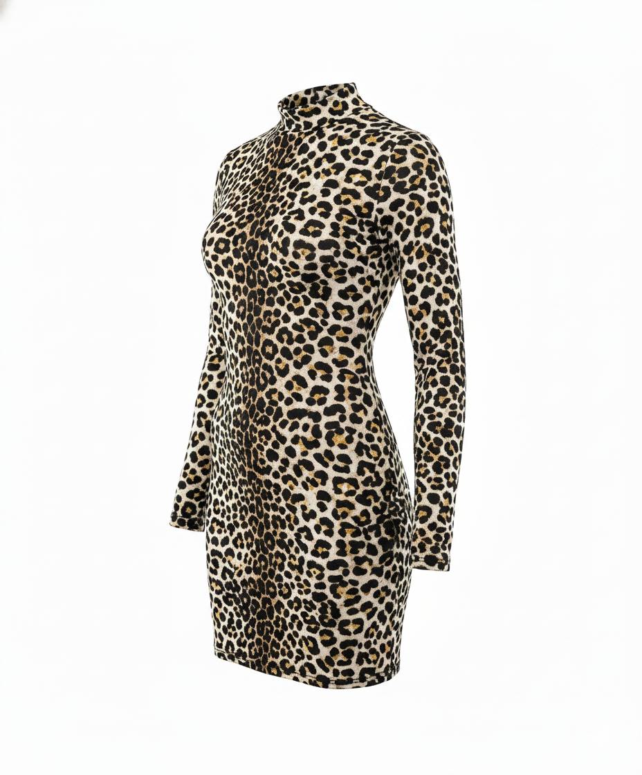 Minivestido animal print que seduce con fuerza y actitud felina