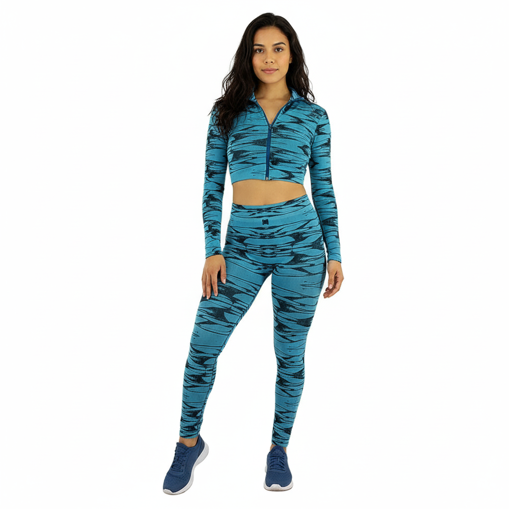 Conjunto deportivo con grecas que estiliza tu cuerpo con poder visual