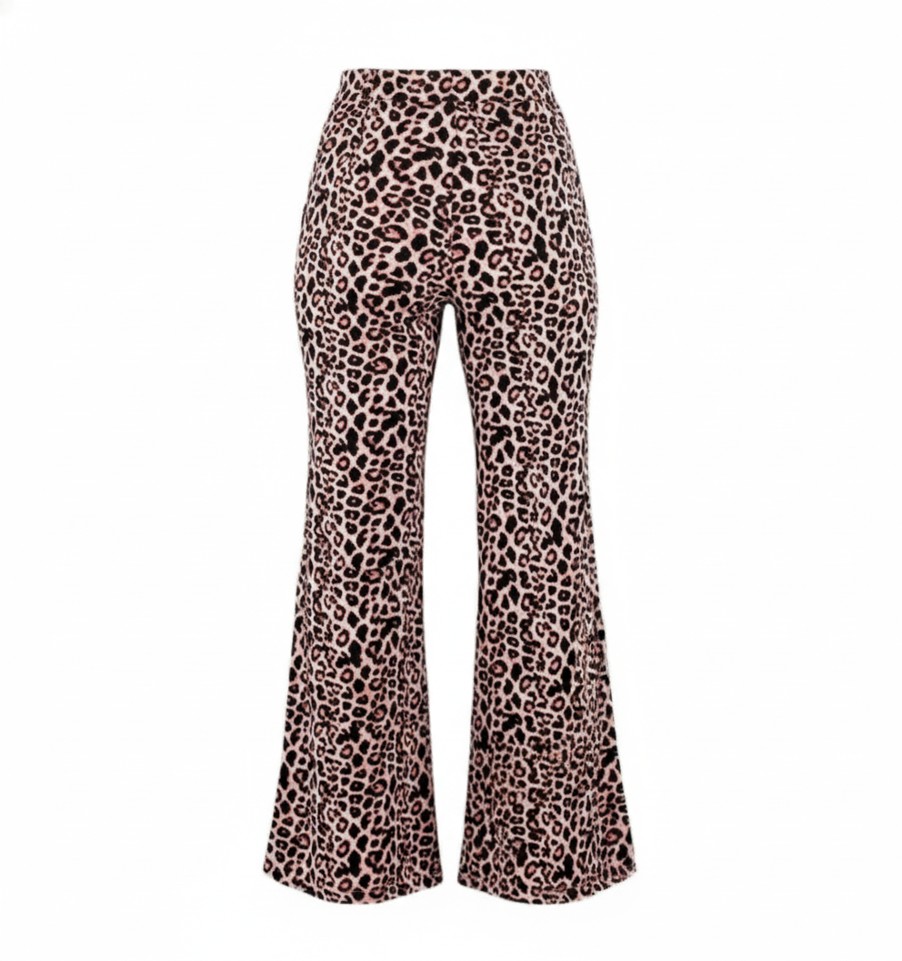 Pantalón acampanado con estampado que estiliza y alarga tu silueta