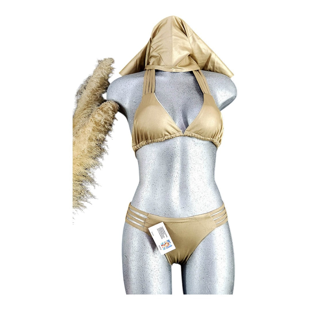 Bikini de dos piezas con pañoleta que resalta tu figura con estilo sensual y versátil