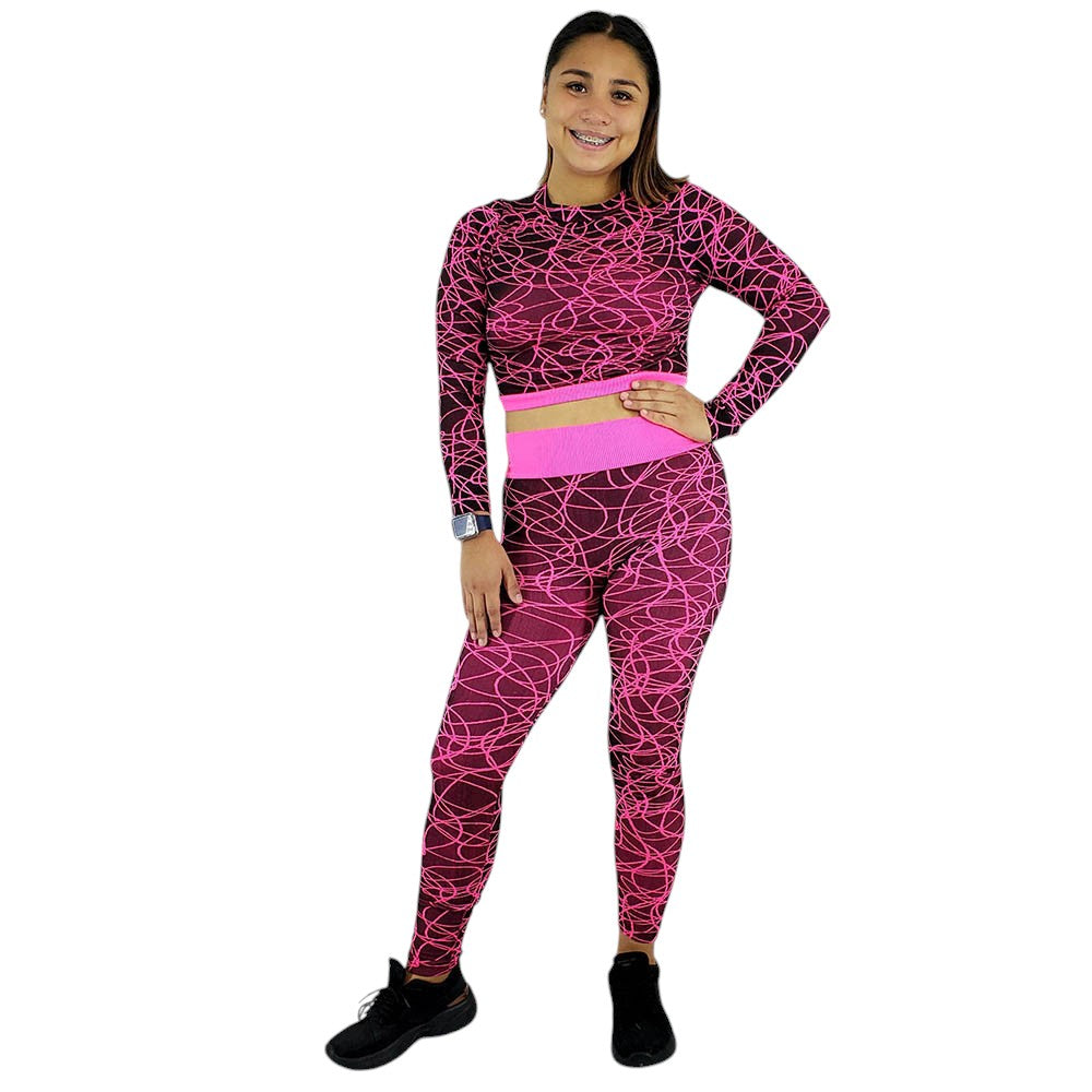 Conjunto deportivo largo con control que realza y estiliza tu silueta