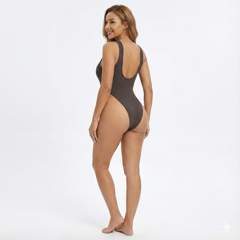 Pantiblusa canalé sin mangas que estiliza y realza tu silueta