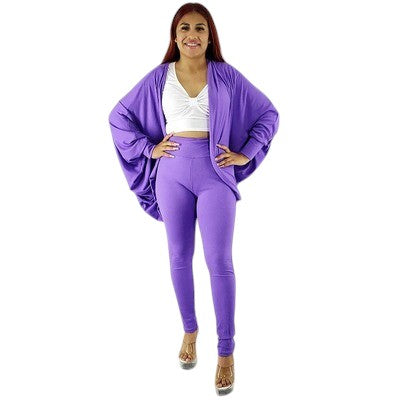 Conjunto casual con ensamble estilo alas que envuelve tu figura con fluidez