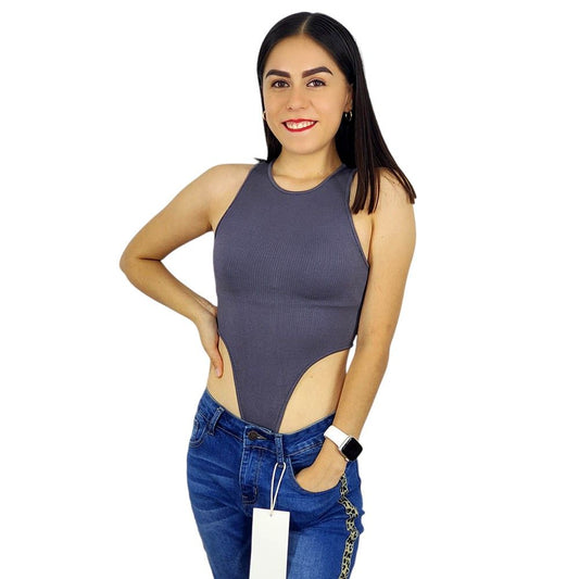 Pantiblusa canalé sin mangas que estiliza y realza tu silueta