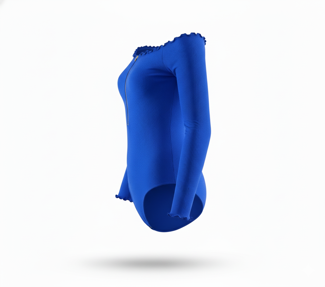 Pantyblusa con hombros descubiertos y cremallera que enmarca tu figura