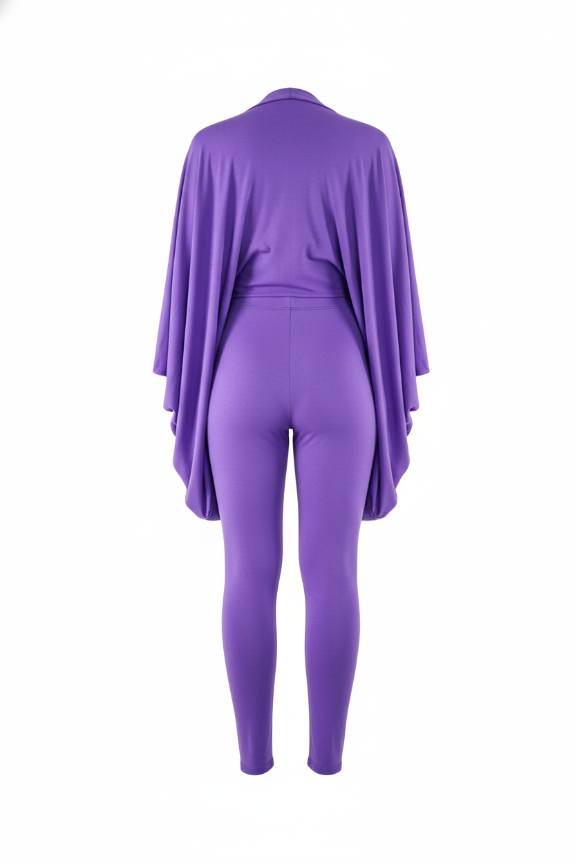Conjunto casual con ensamble estilo alas que envuelve tu figura con fluidez