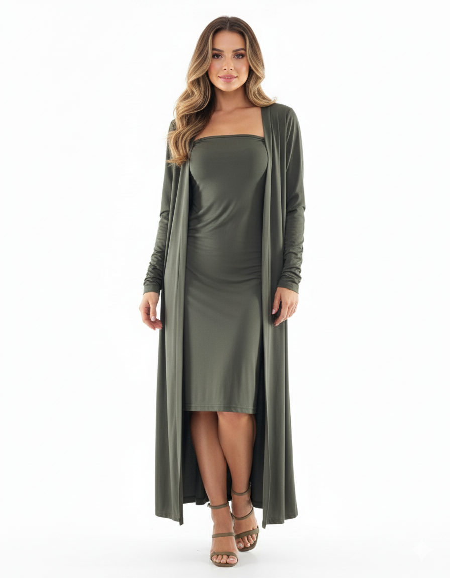 Vestido corte Chanel con ensamble que alarga visualmente tu silueta