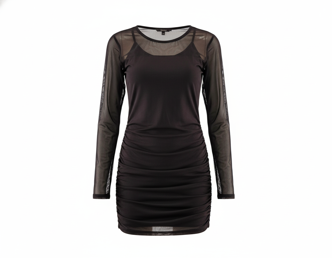 Vestido corto con transparencias que estiliza y acentúa tu figura