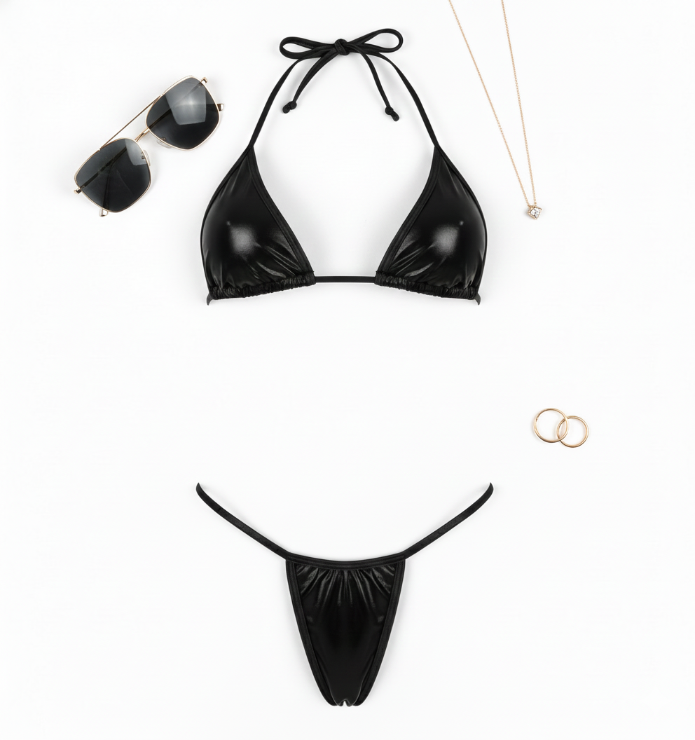 Bikini micro con tiras que revela tu seguridad con elegancia provocadora