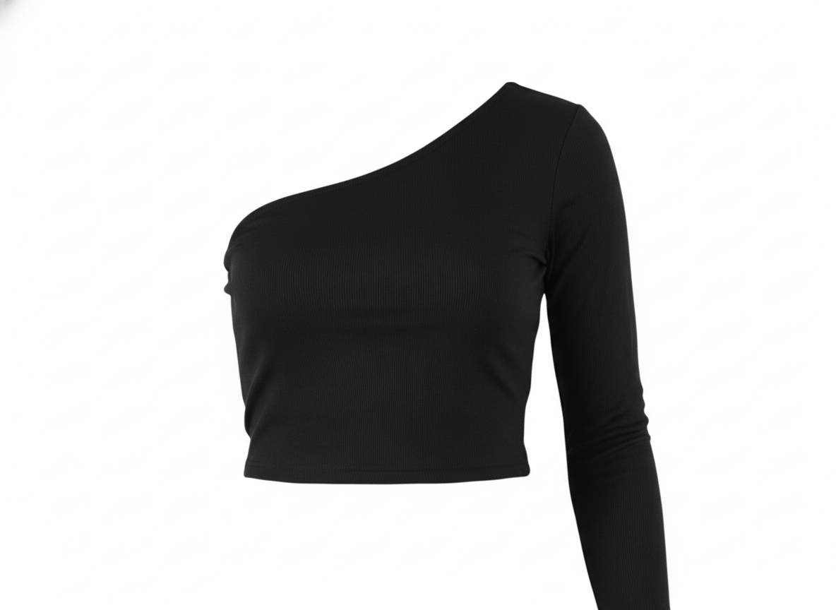 Blusa asimétrica con volumen que resalta tu lado atrevido
