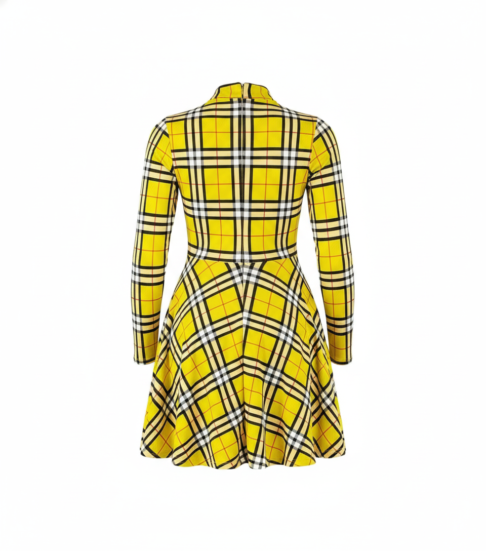 Mini vestido corte imperio con estampado que alarga visualmente