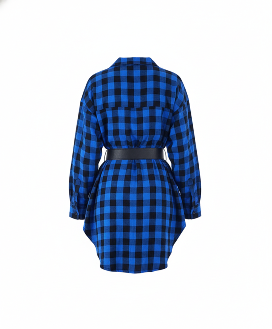 Blusón camisero con caída ligera que alarga tu figura