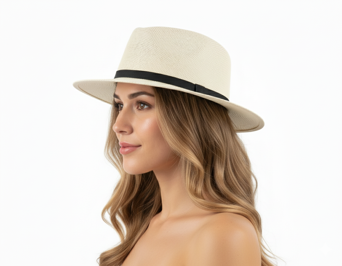 Sombrero panameño estructurado que eleva tu estilo con naturalidad elegante