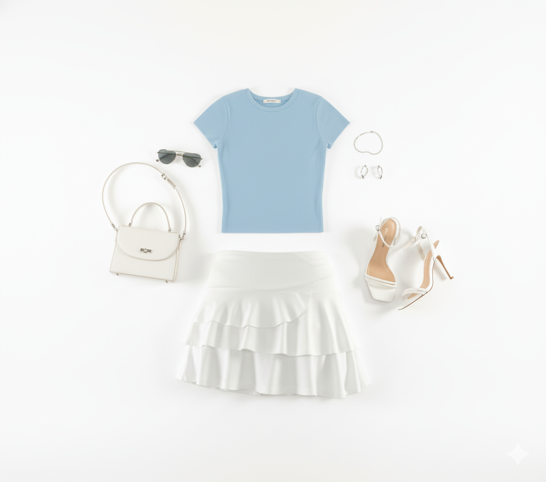 Minifalda con vuelo que aporta movimiento y coquetería a tu silueta