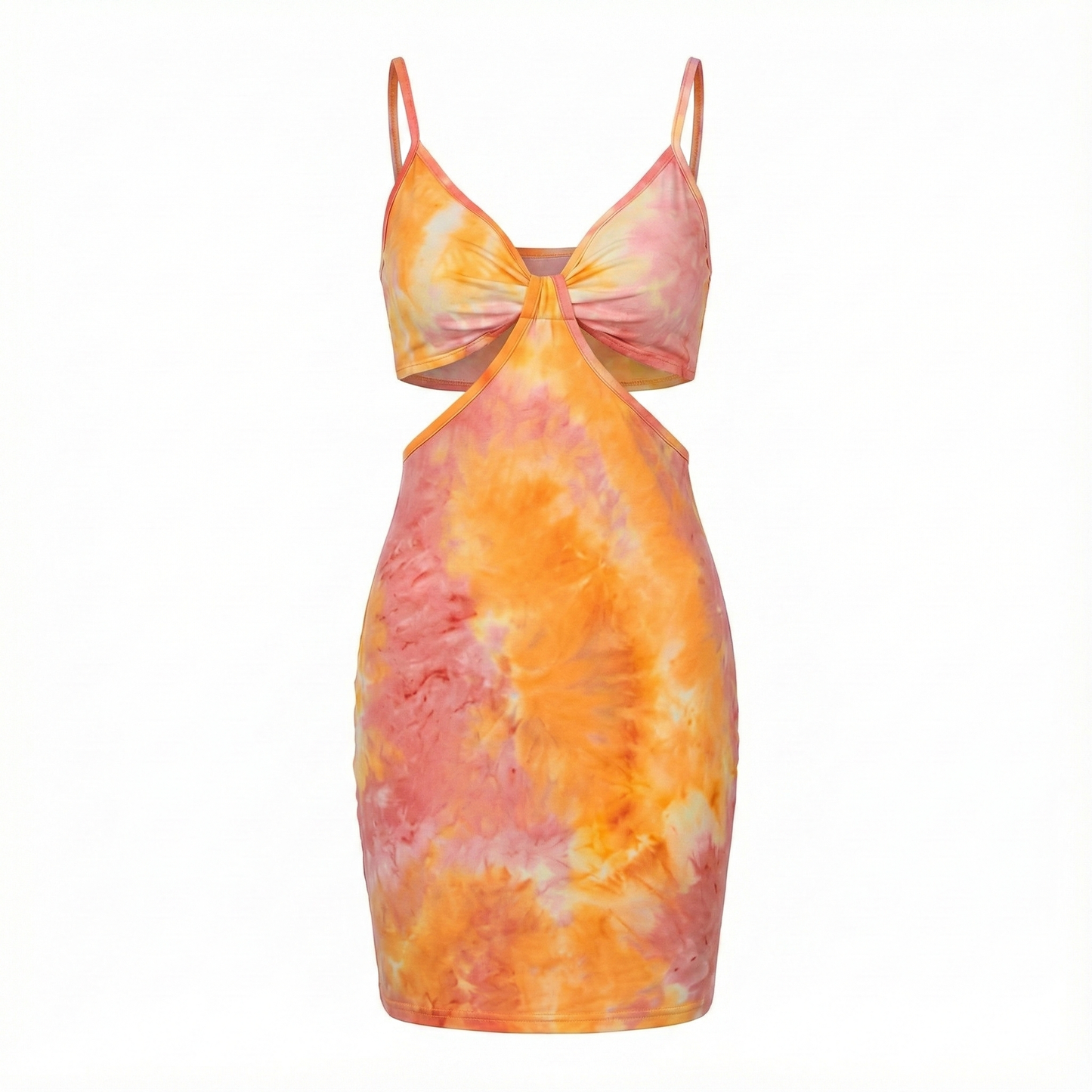 Minivestido de tirantes que realza tu figura con un toque vibrante y sensual