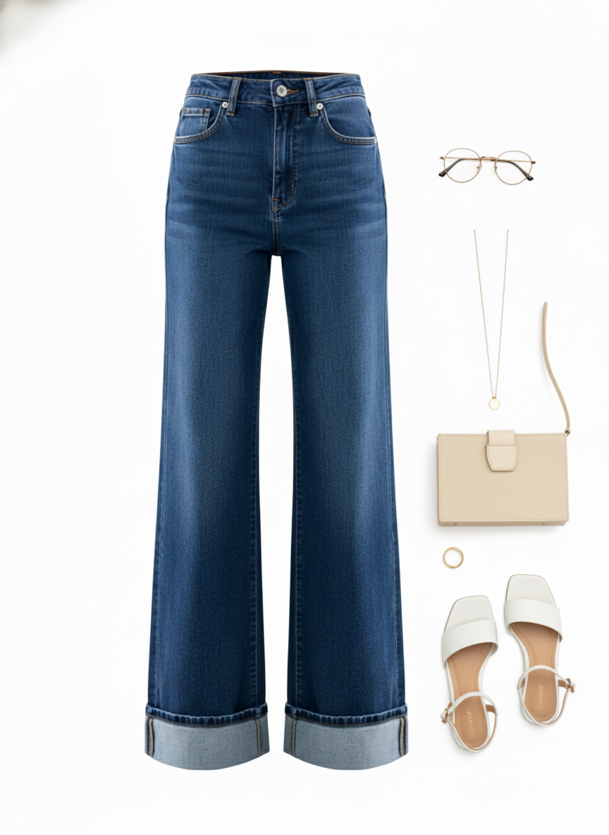 Pantalón acampanado de mezclilla que alarga tus piernas con estilo natural