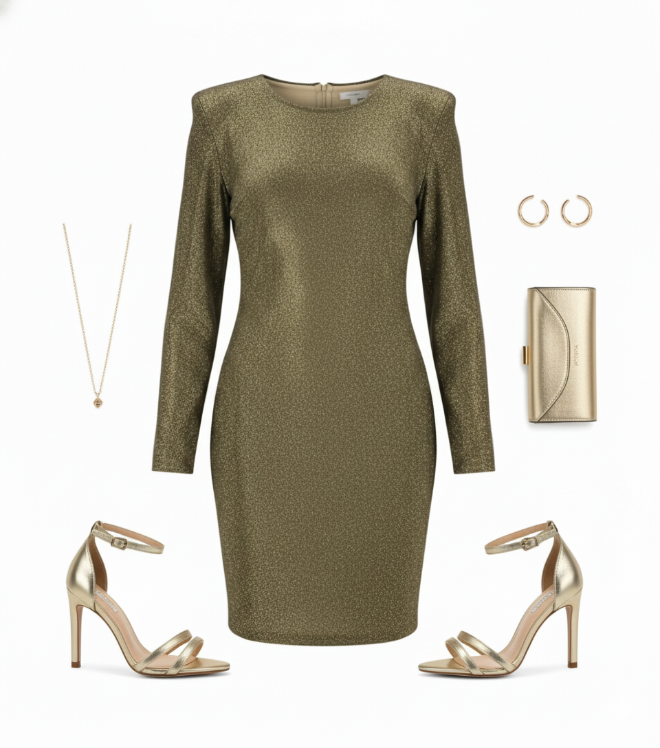 Vestido a la rodilla con escote en espalda que realza tu silueta con elegancia sutil