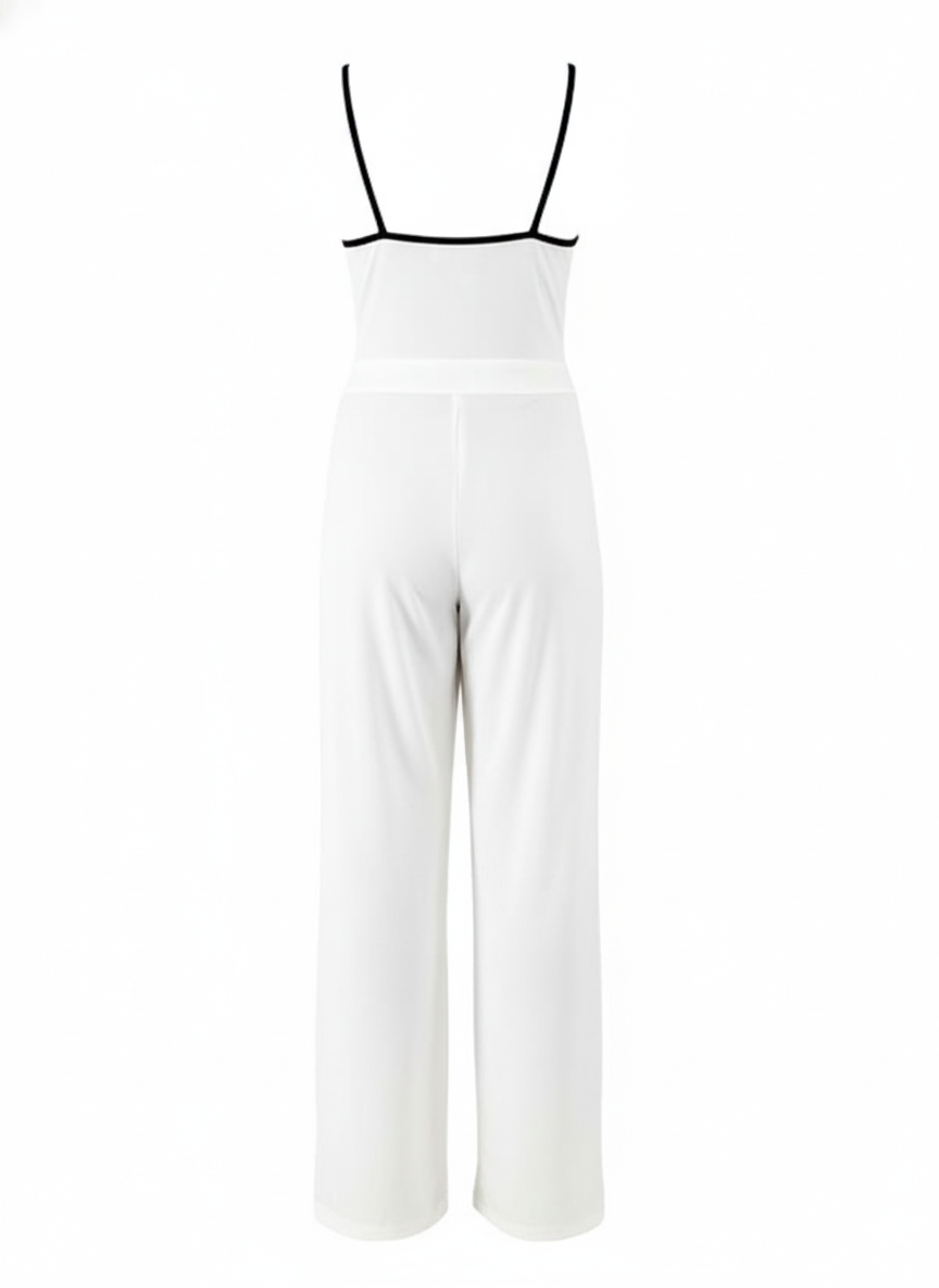 Palazzo largo con efecto corset que estiliza al instante