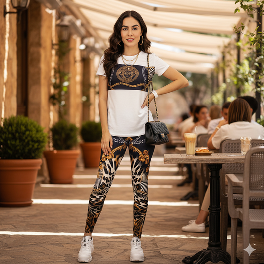 Conjunto estampado con animal print para destacar con confianza casual