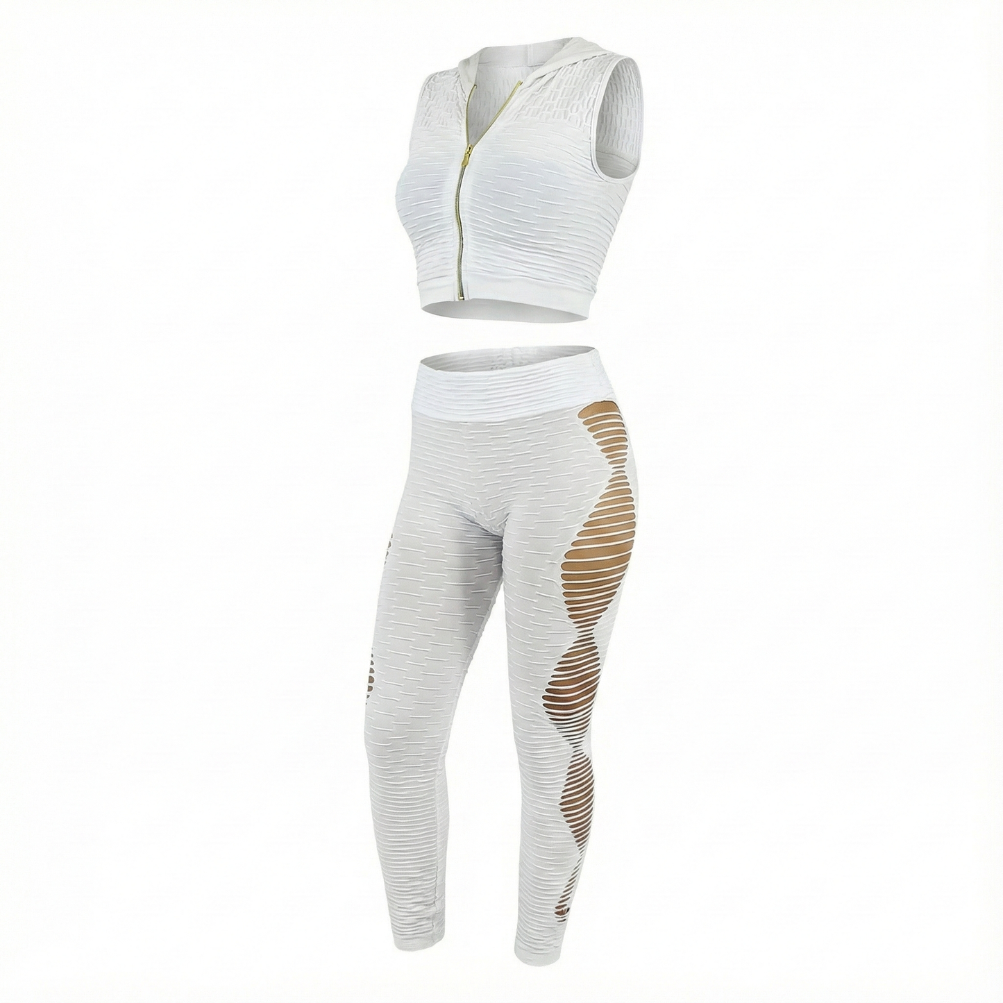 Conjunto deportivo con rombos laterales que estiliza tu figura al moverte