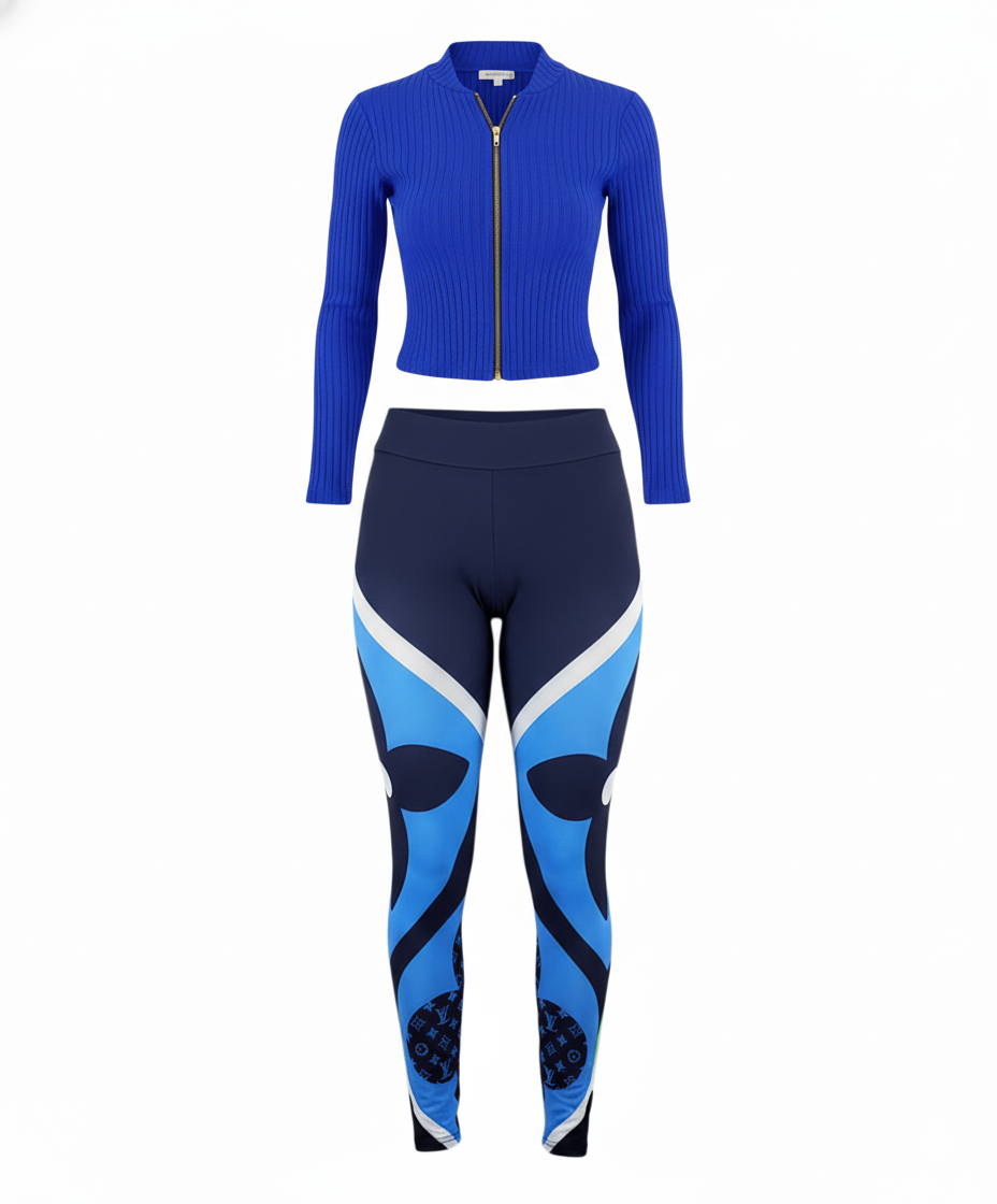 Conjunto deportivo con estampado floral que define y estiliza tu figura
