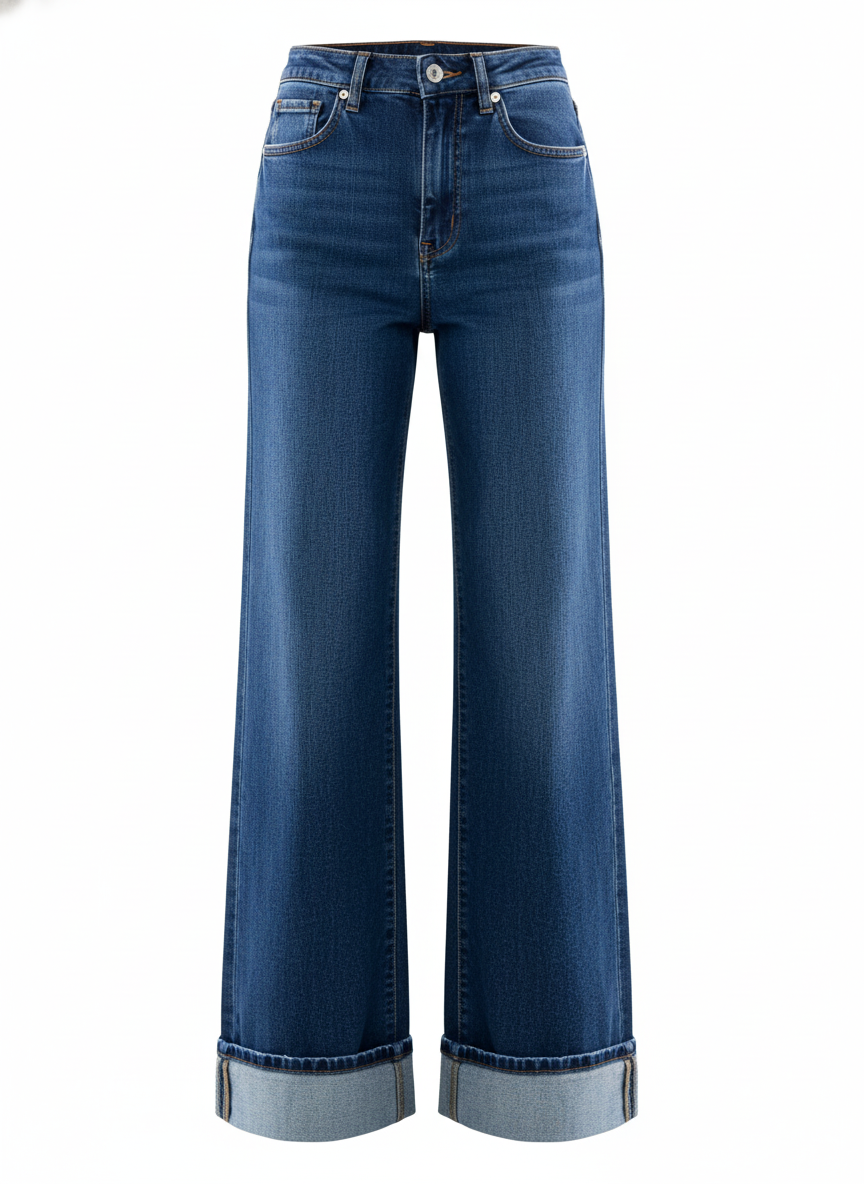 Pantalón acampanado de mezclilla que alarga tus piernas con estilo natural