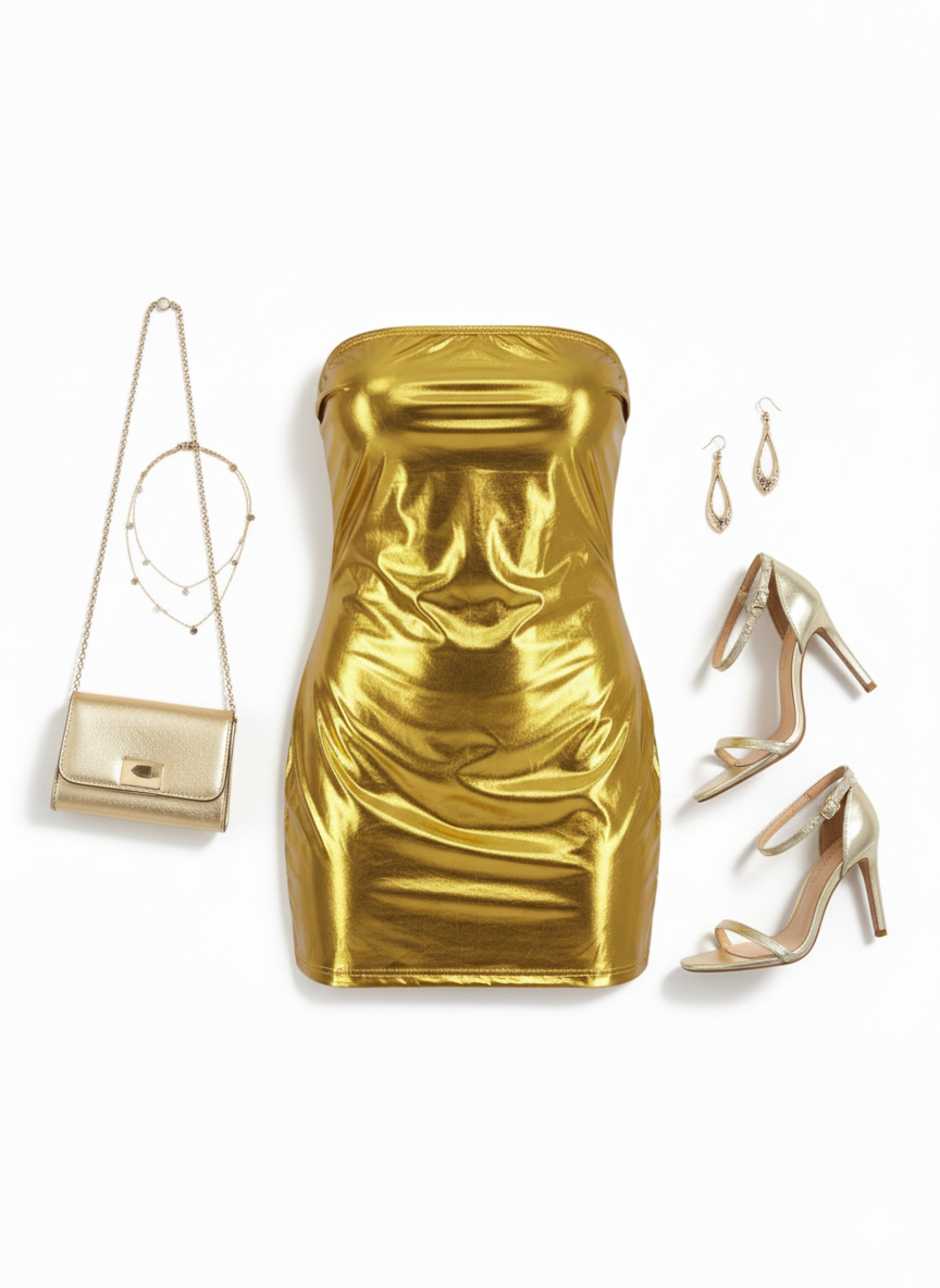 Minivestido de hombros descubiertos que acentúa tu silueta con sensualidad elegante