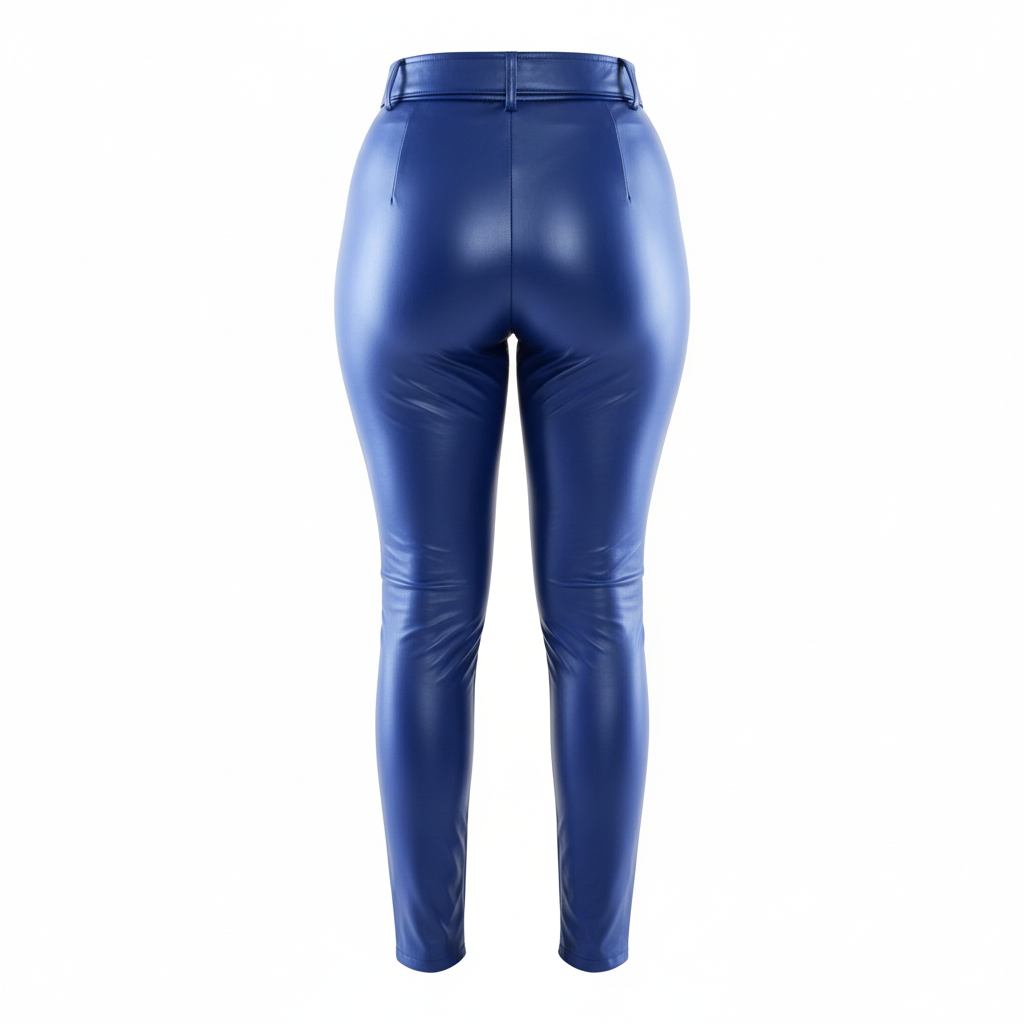 Pantalón cargo satinado con caída fluida y efecto visual vibrante