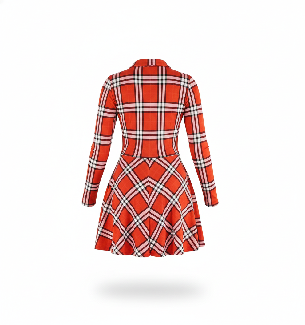 Mini vestido corte imperio con estampado que alarga visualmente