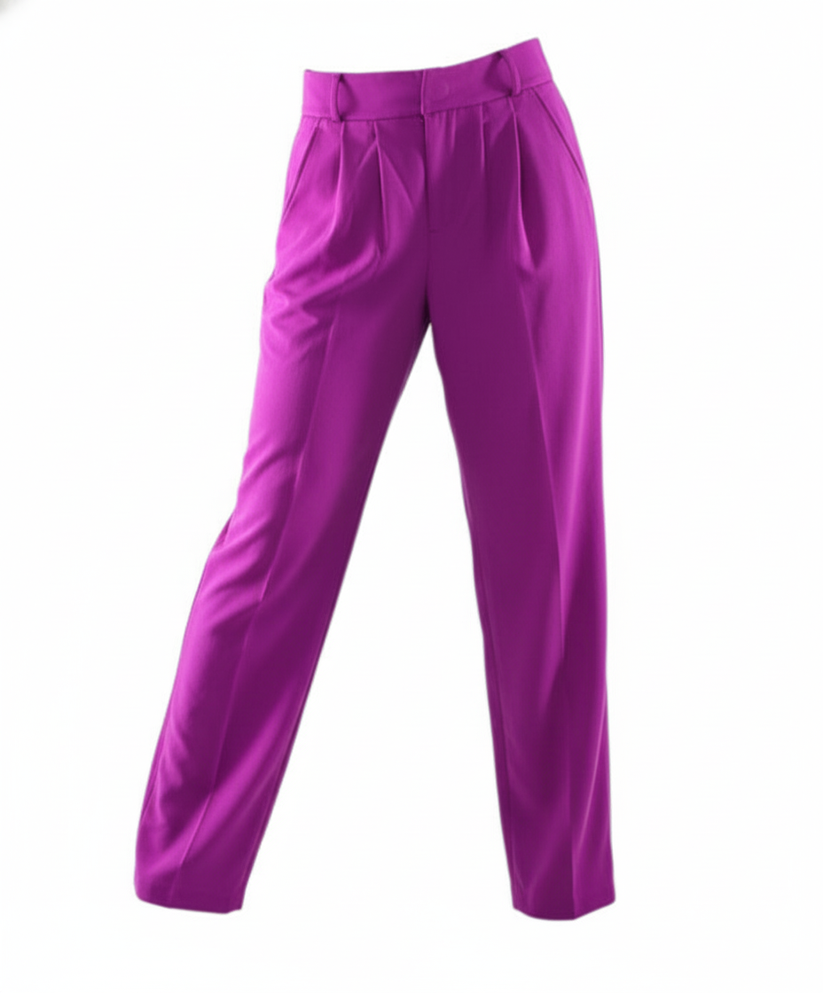 Pantalón recto con caída elegante que estiliza tu silueta