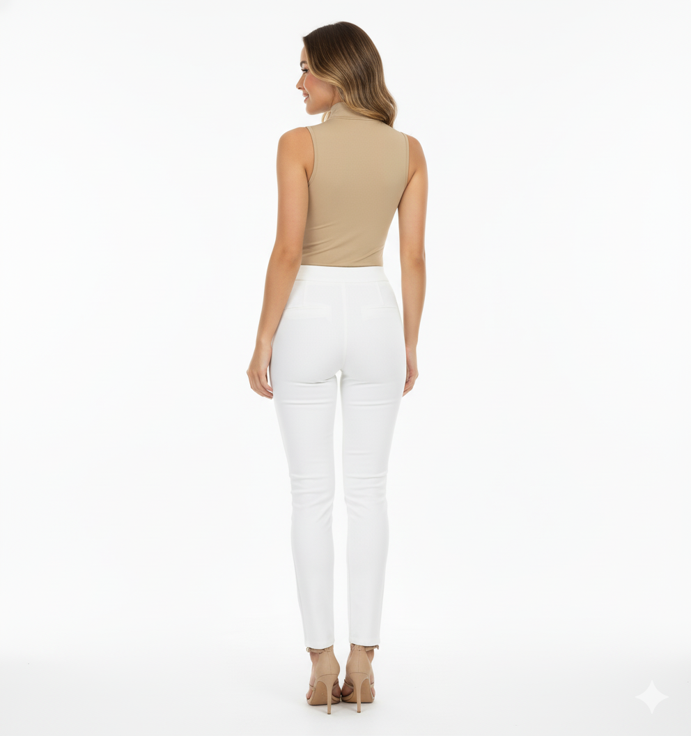 Pantyblusa sin mangas de caída limpia que resalta tu figura con elegancia natural