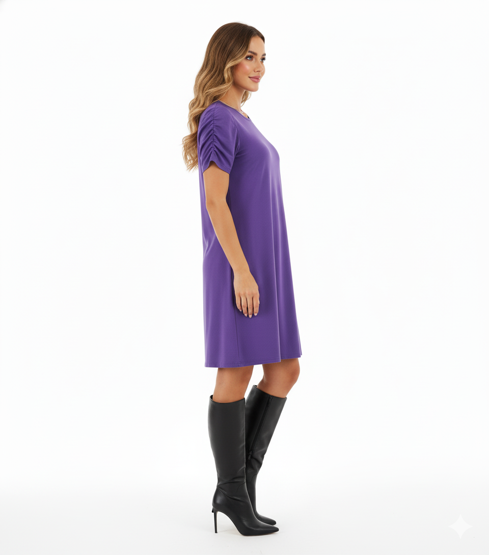 Vestido corte imperio que suaviza tu silueta con delicadeza casual