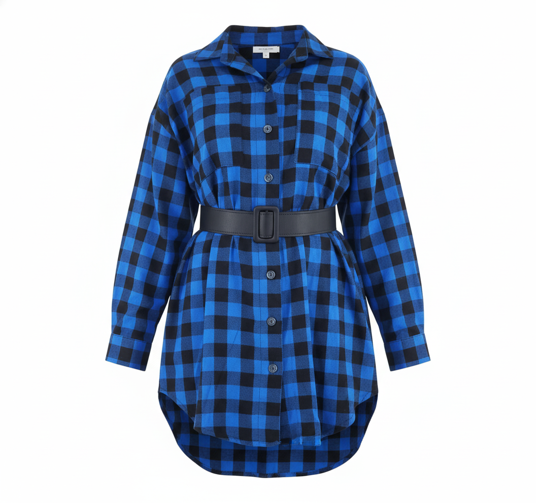 Blusón camisero con caída ligera que alarga tu figura