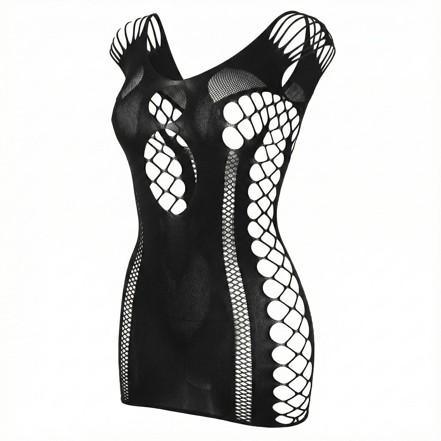 Minivestido de malla que potencia tu figura con audacia sensual