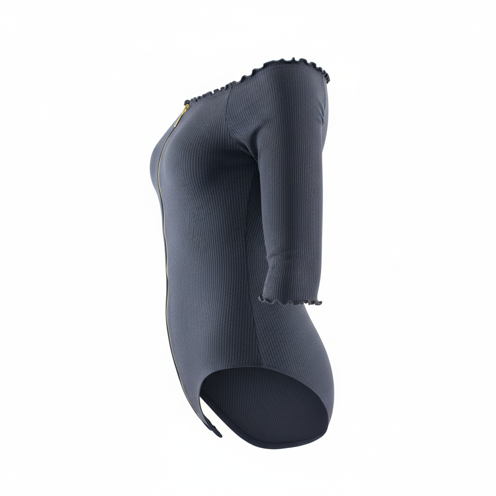 Pantyblusa con hombros descubiertos y cremallera que enmarca tu figura