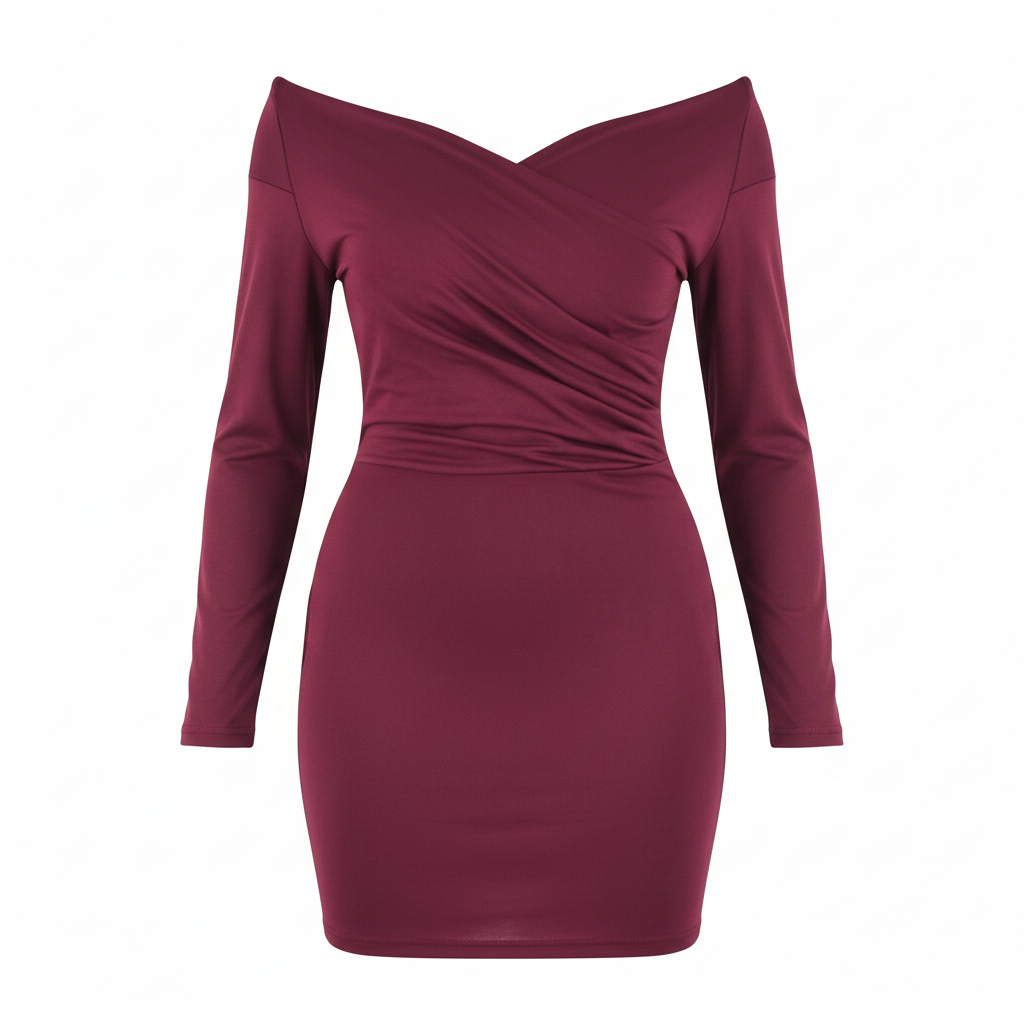 Minivestido de hombros descubiertos que enmarca tu silueta
