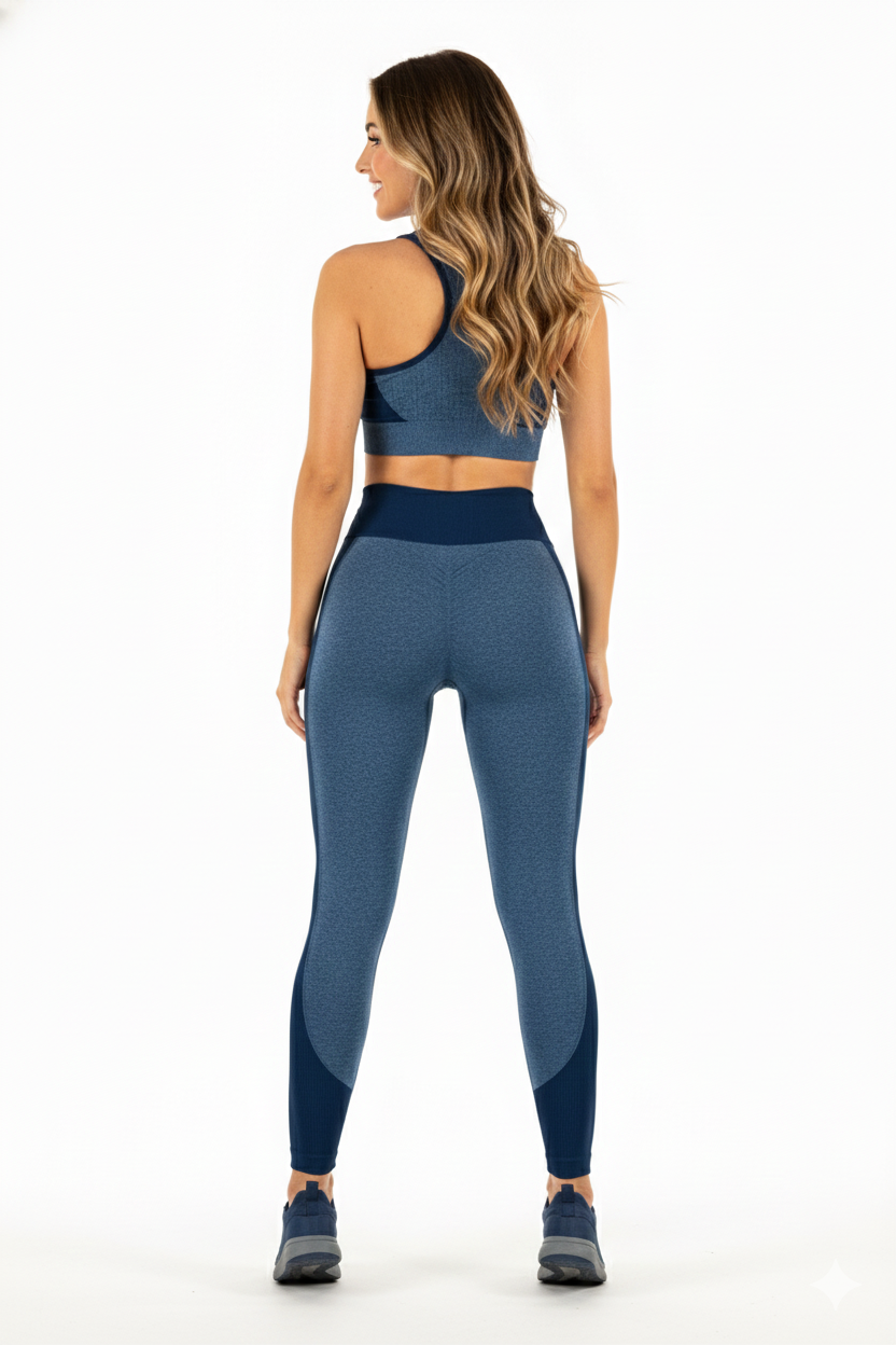 Conjunto deportivo que moldea tu figura con diseño cruzado y firmeza visual