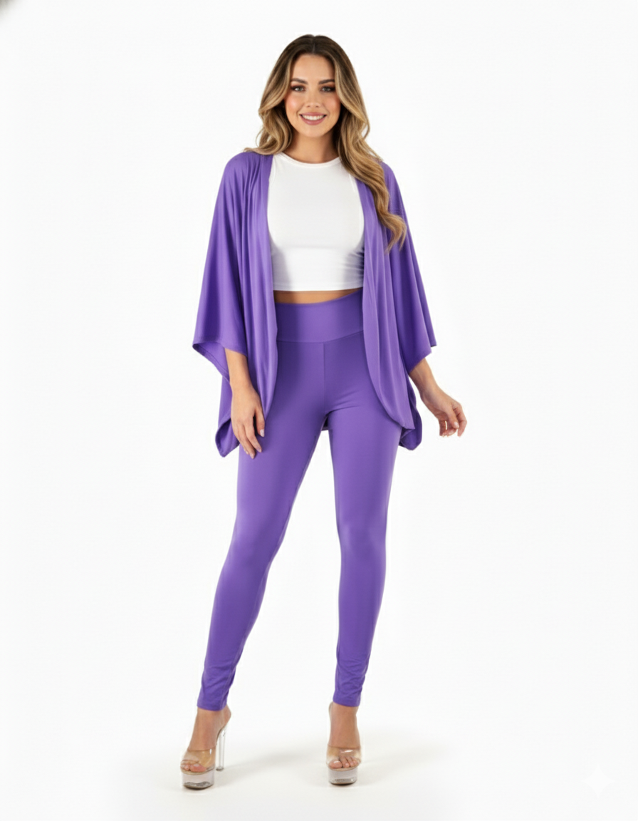 Conjunto casual con ensamble estilo alas que envuelve tu figura con fluidez
