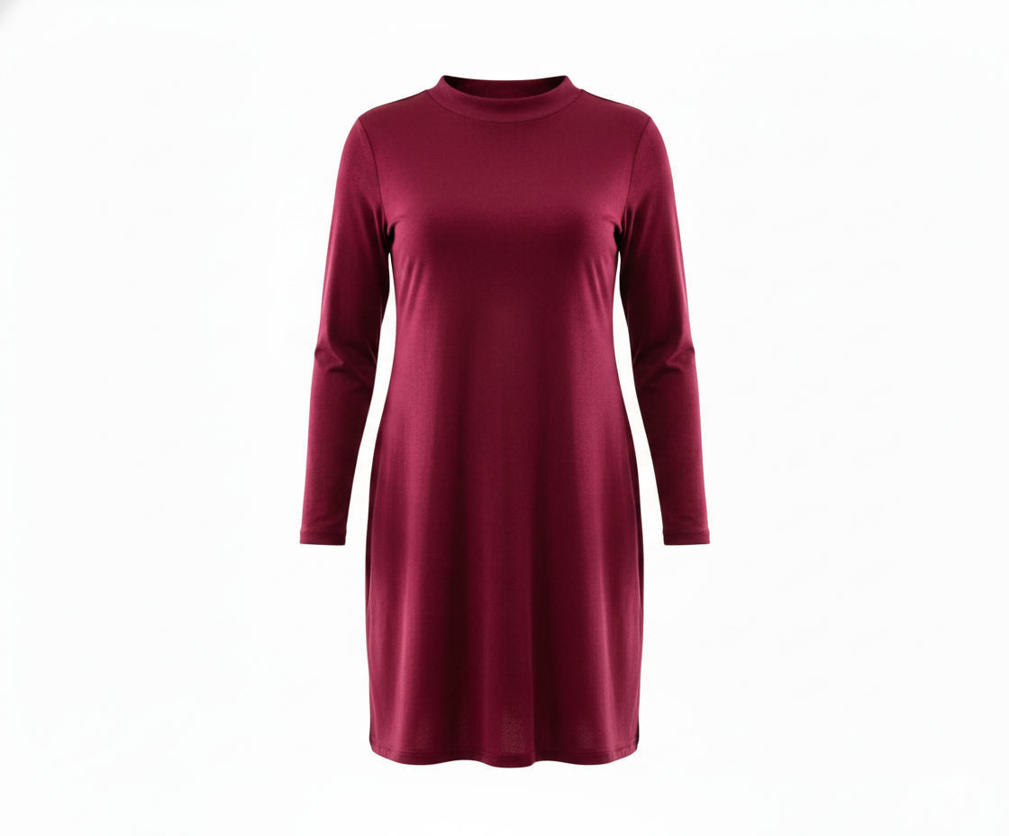 Vestido corte imperio con manga larga que alarga visualmente tu silueta