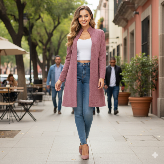 Ensamble clásico con caída favorecedora que estiliza tu figura