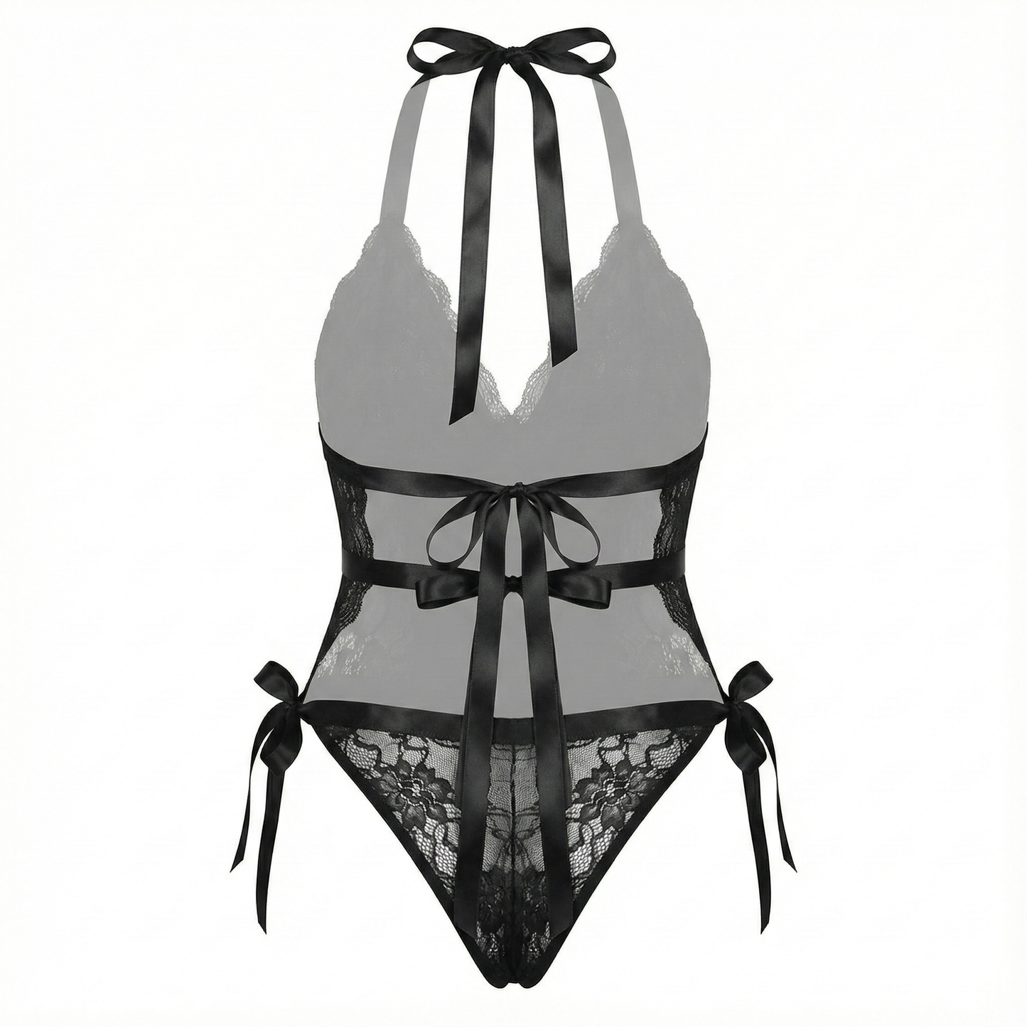Body teddy con encaje profundo que enmarca tu sensualidad