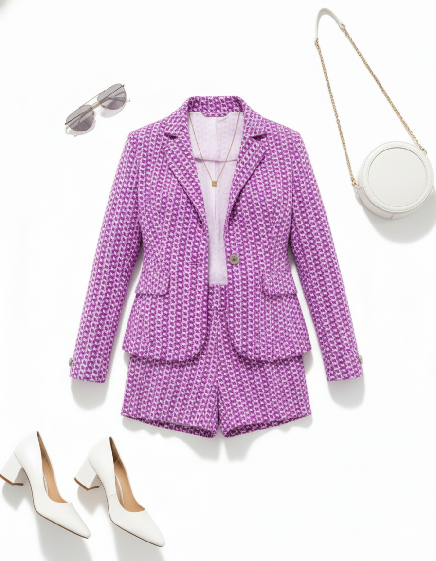 Conjunto short y blusa con blazer que enmarca tu personalidad atrevida