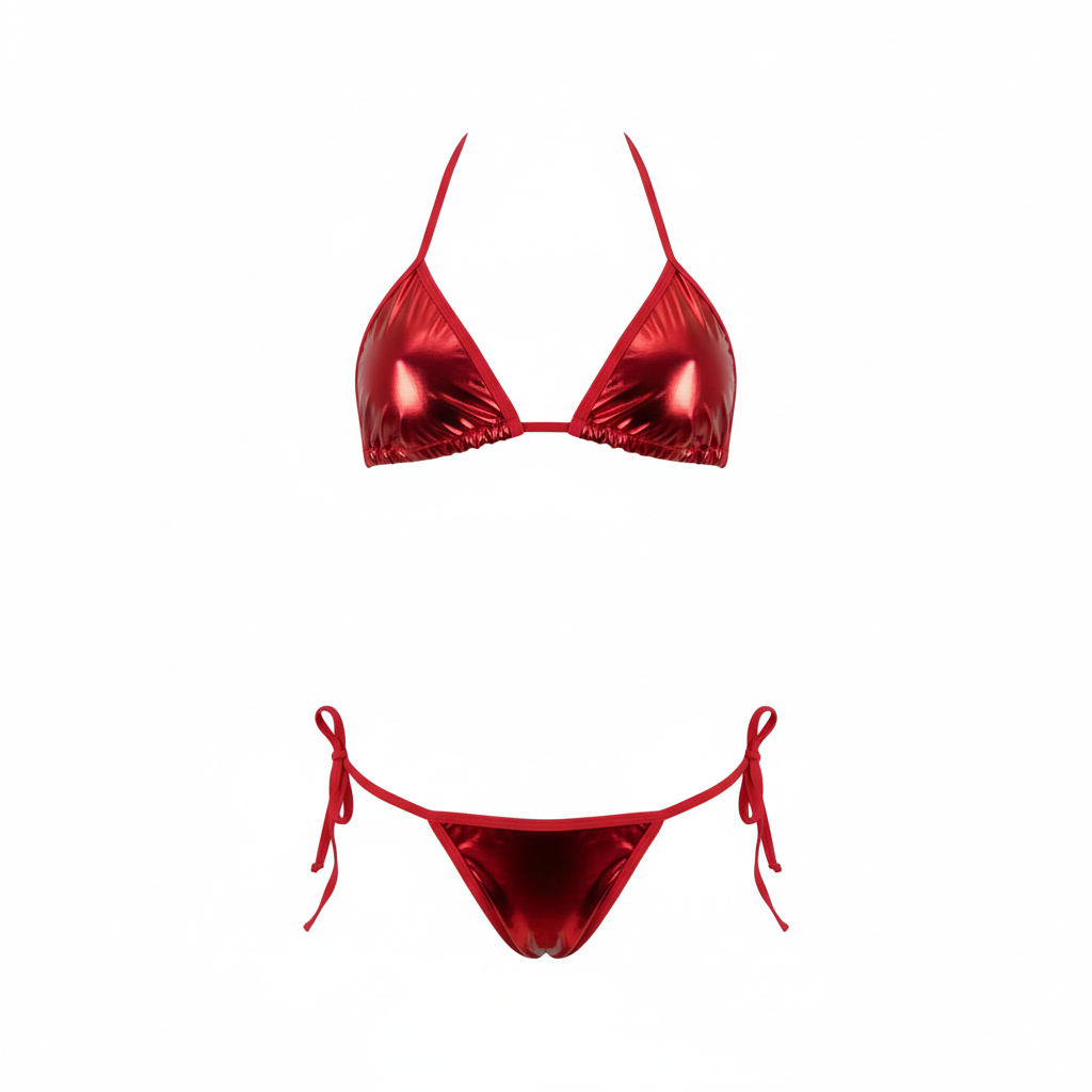 Bikini metálico con fruncido que potencia tu lado atrevido