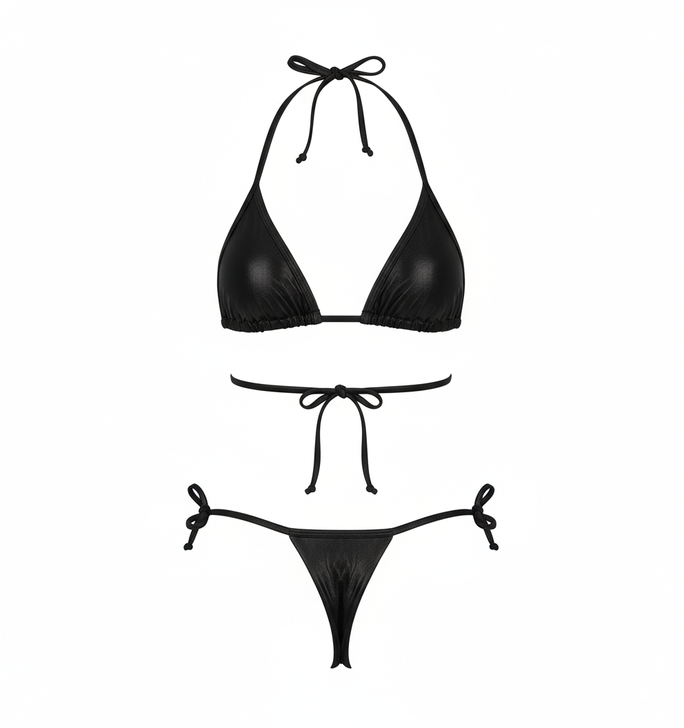 Bikini micro con tiras que revela tu seguridad con elegancia provocadora