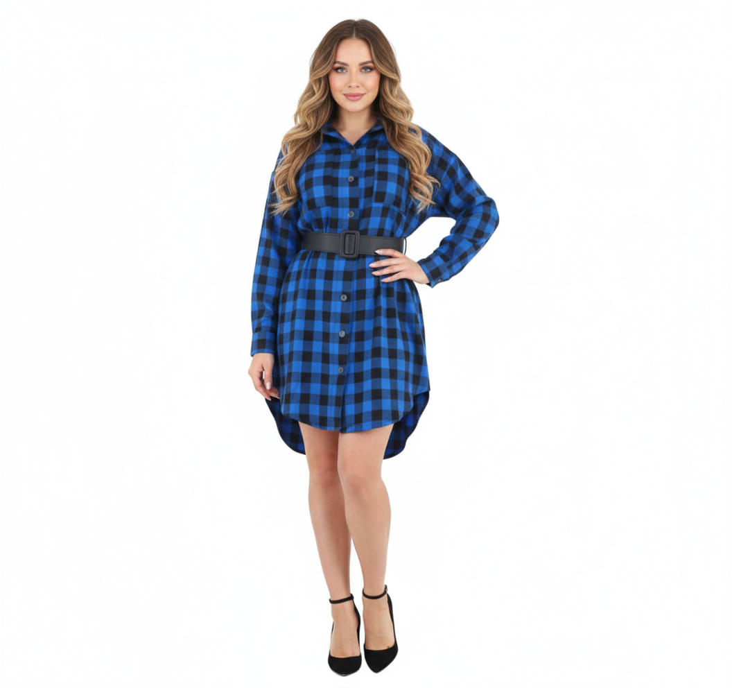 Blusón camisero con caída ligera que alarga tu figura