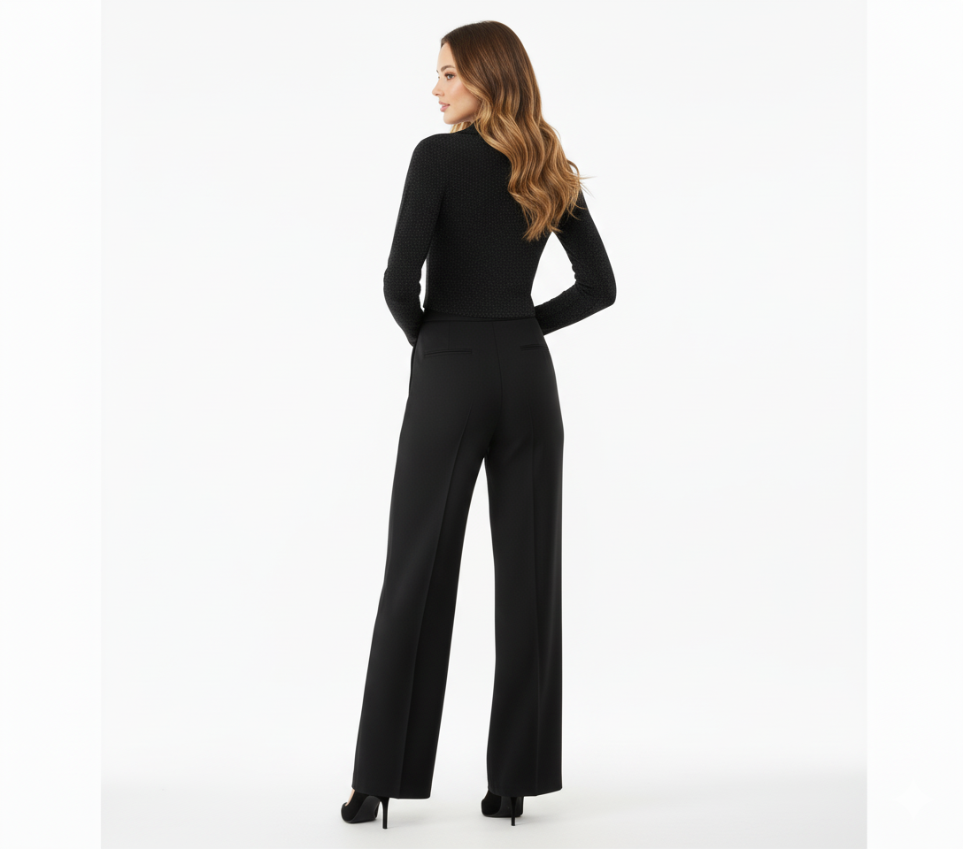 Conjunto casual con brillo sutil que estiliza sin esfuerzo