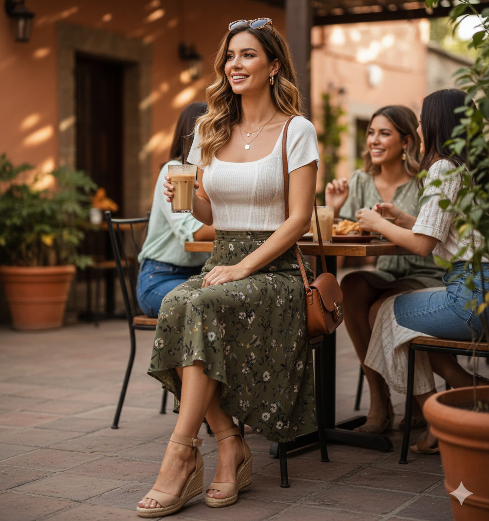 Blusa rib manga corta con escote cuadrado y costuras moldeadoras